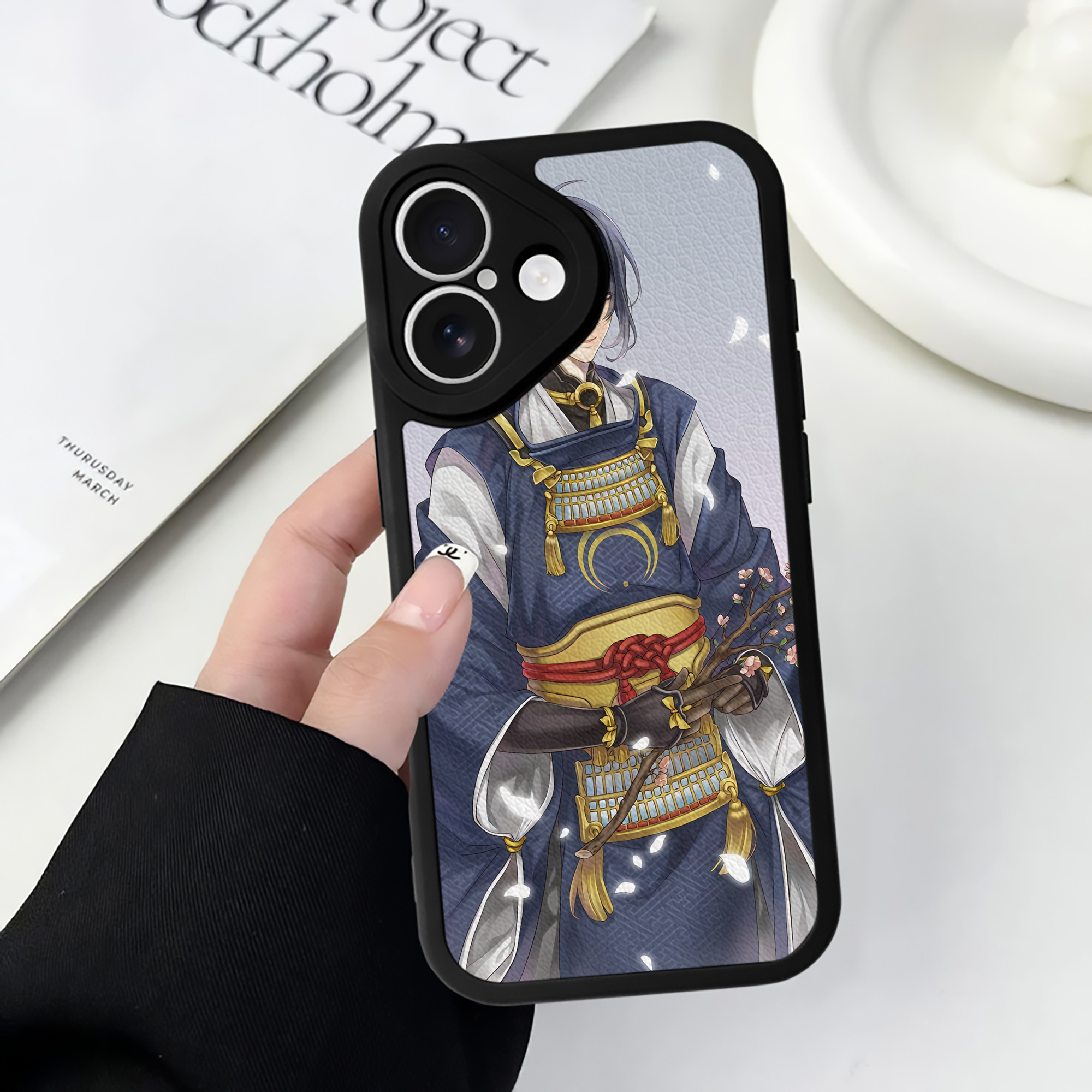 （画像用） 刀剣乱舞 Touken Ranbu 【iPhone 16シリーズ対応】シリコンスマホケース（レザー調） 材質：シリコン